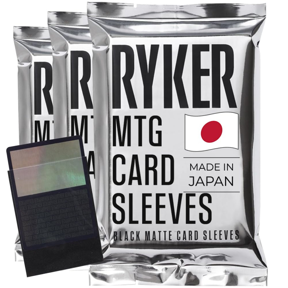 Ryker card sleeves front crystal-clear to showcase art and text.