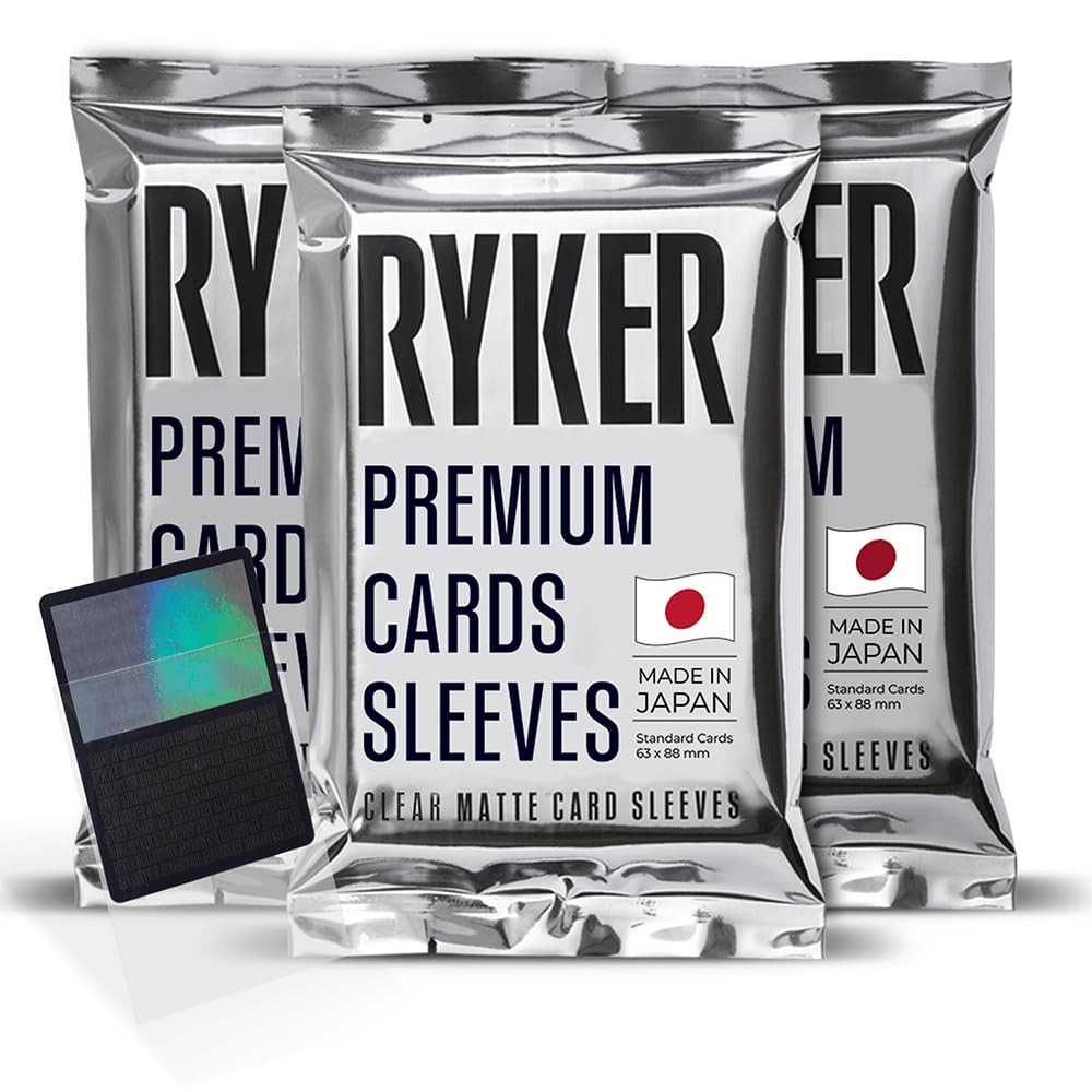 Ryker sleeves standard size matte pack protects MTG cards with smooth matte feel