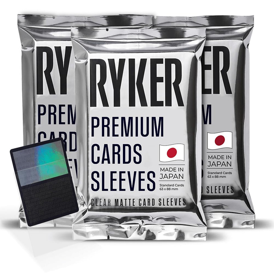 Ryker sleeves standard size matte pack protects MTG cards with smooth matte feel