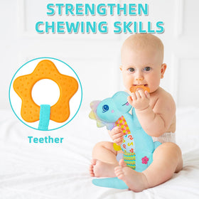 Ryotagift Dino chest teether offers safe teething relief.