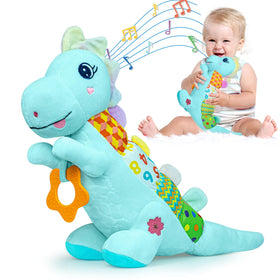 Ryotagift Baby Dino toy with crinkle head encourages tactile exploration.