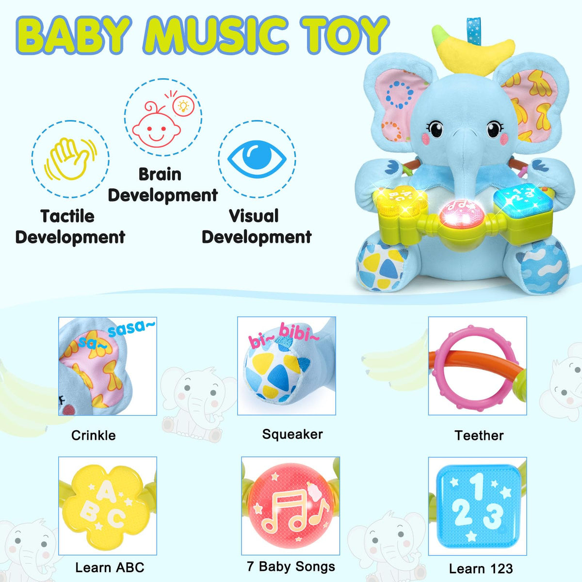 Ryotagift bilingual elephant switches between English and Spanish for language exploration