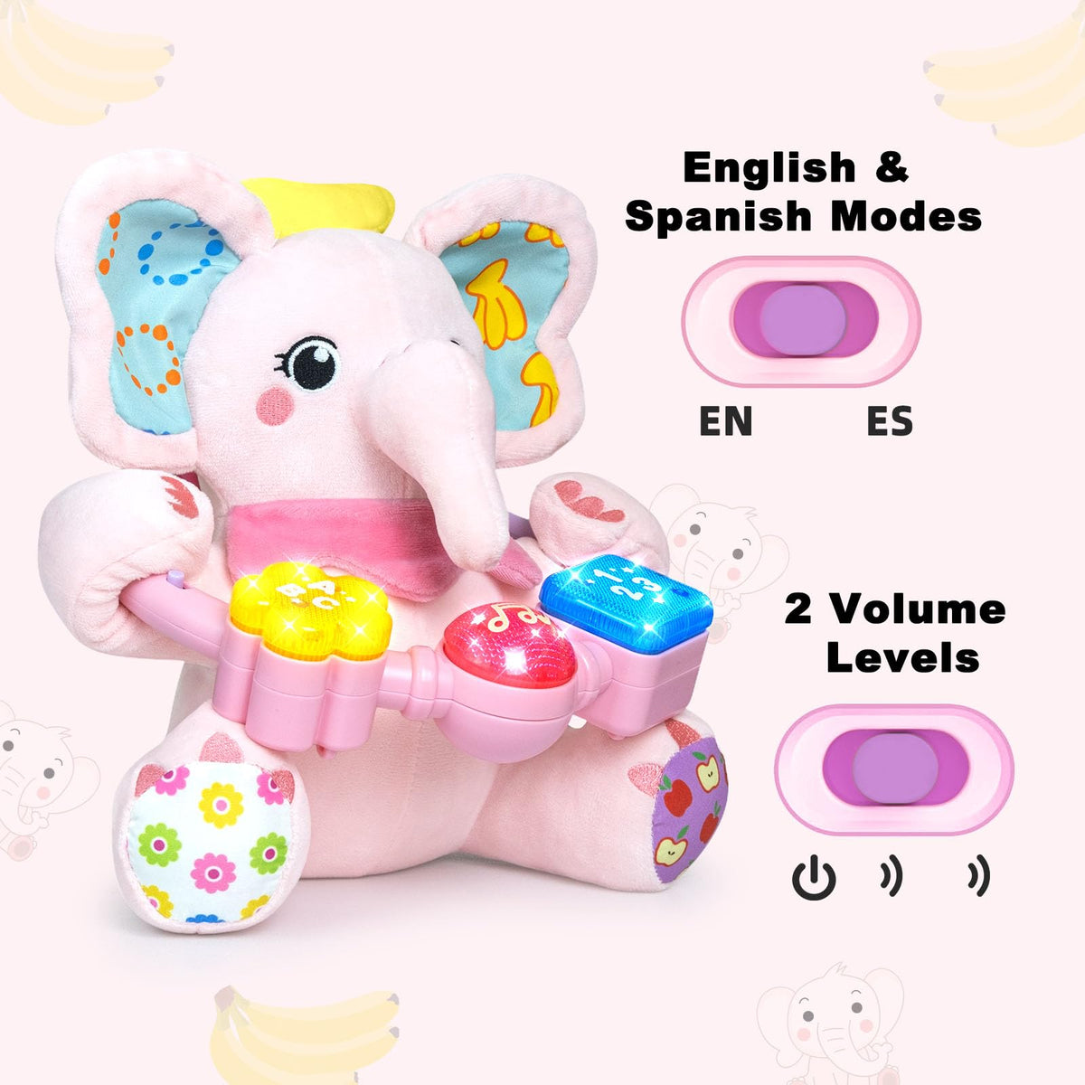 Ryotagift bilingual toy switches between English and Spanish for early language