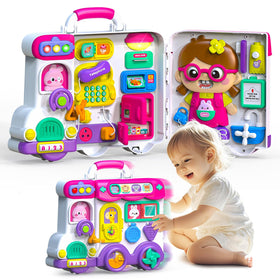 Ryotagift busy board 54in1 activity panel supports fine motor development through varied play
