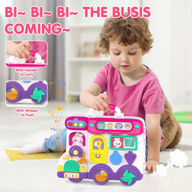 Ryotagift busy board with buttons and pulls promotes finger dexterity