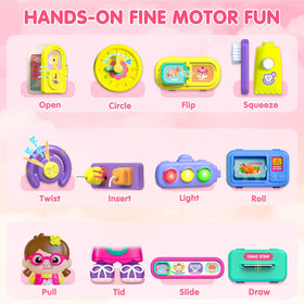 Ryotagift busy board light-up traffic signals for cause-and-effect learning