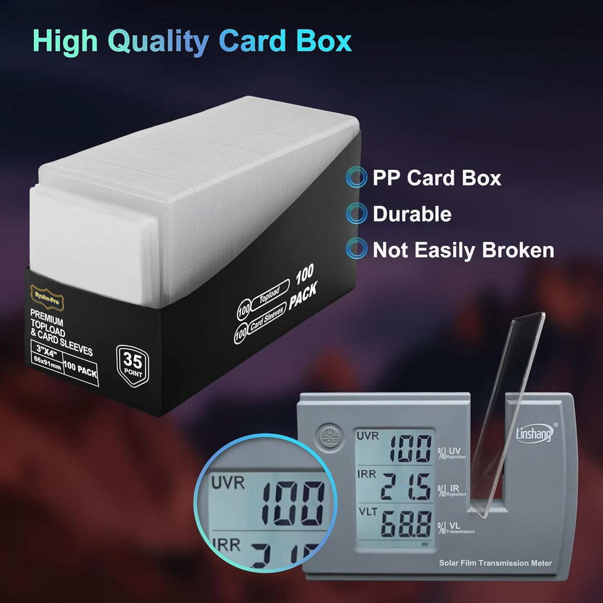 RyshePro laminated-top-loaders preserve card color and clarity over time.