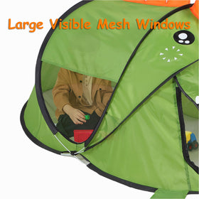 Ryssin dinosaur tent suitable for multiple children during group play.