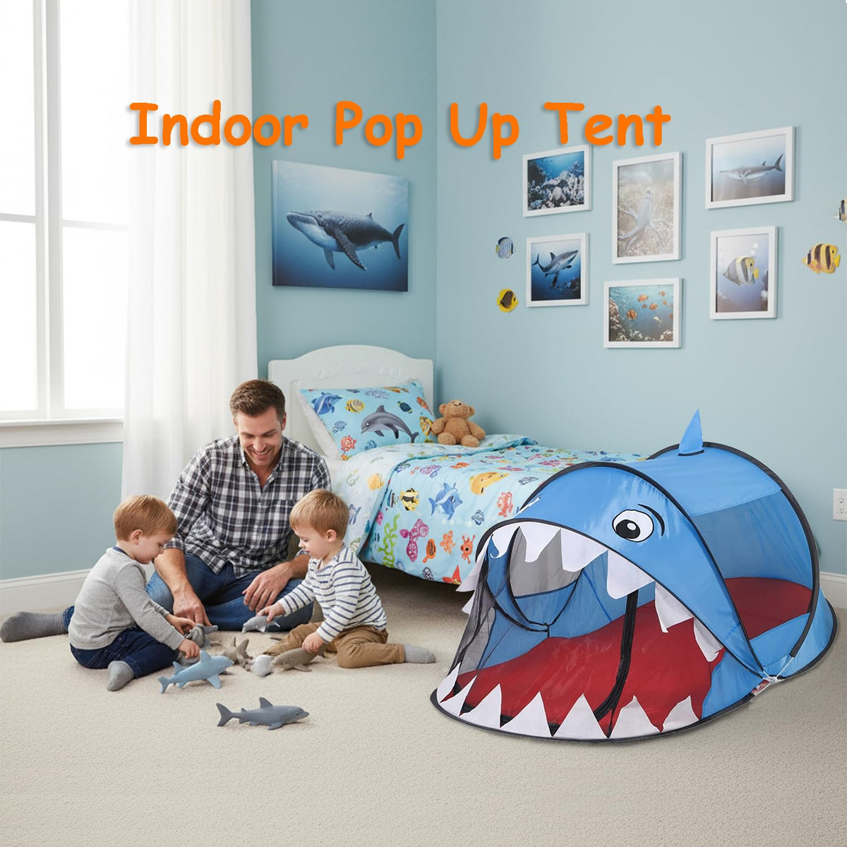 Ryssin pop up tent large size offers roomy space for multiple children