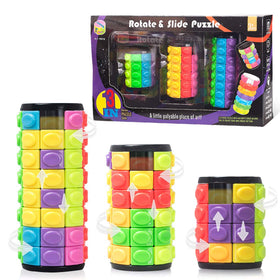 R.Y.TOYS rotate-slide puzzle in 4-layer design for portable brain-teasing fun.