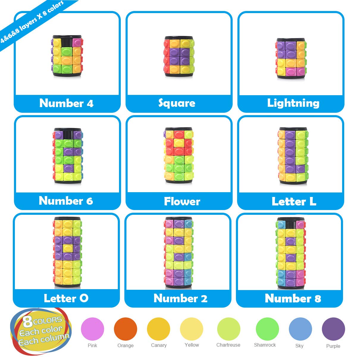R.Y.TOYS 6-layer cube promotes focus and dexterity during quick play sessions.