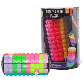 R.Y.TOYS Rotate and Slide puzzle cube showing colorful pieces for pattern creation
