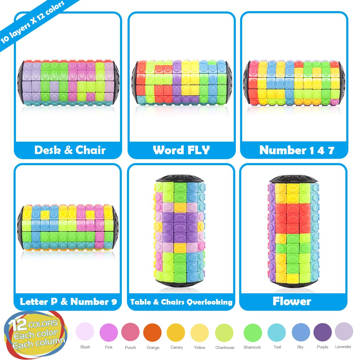 R.Y.TOYS puzzle cube with side covers open for quick piece rearrangement
