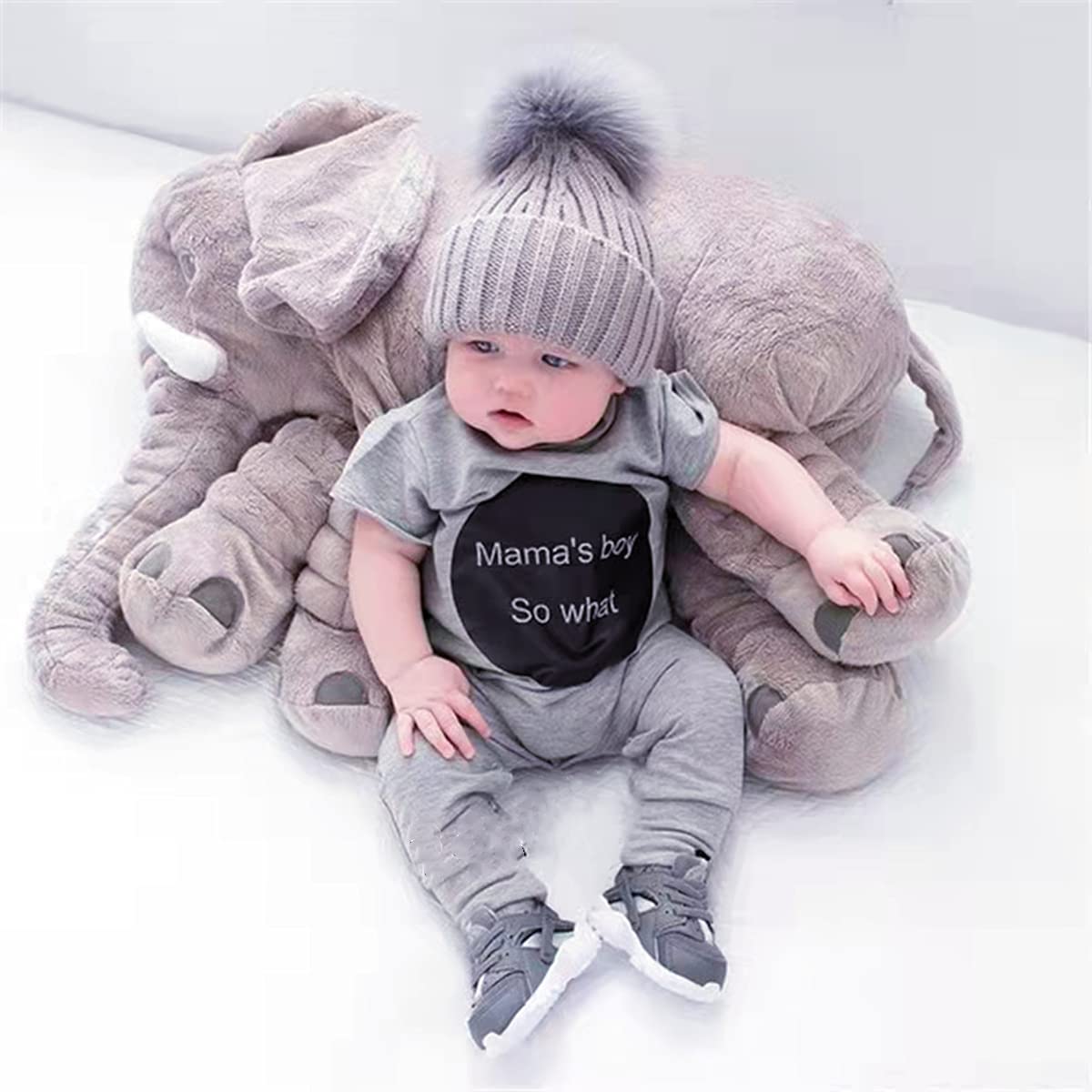 Ryttir 24-inch elephant room decor shot, cozy decor for nursery.