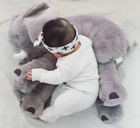 Ryttir 24-inch elephant yoga pose, versatile plush for play.