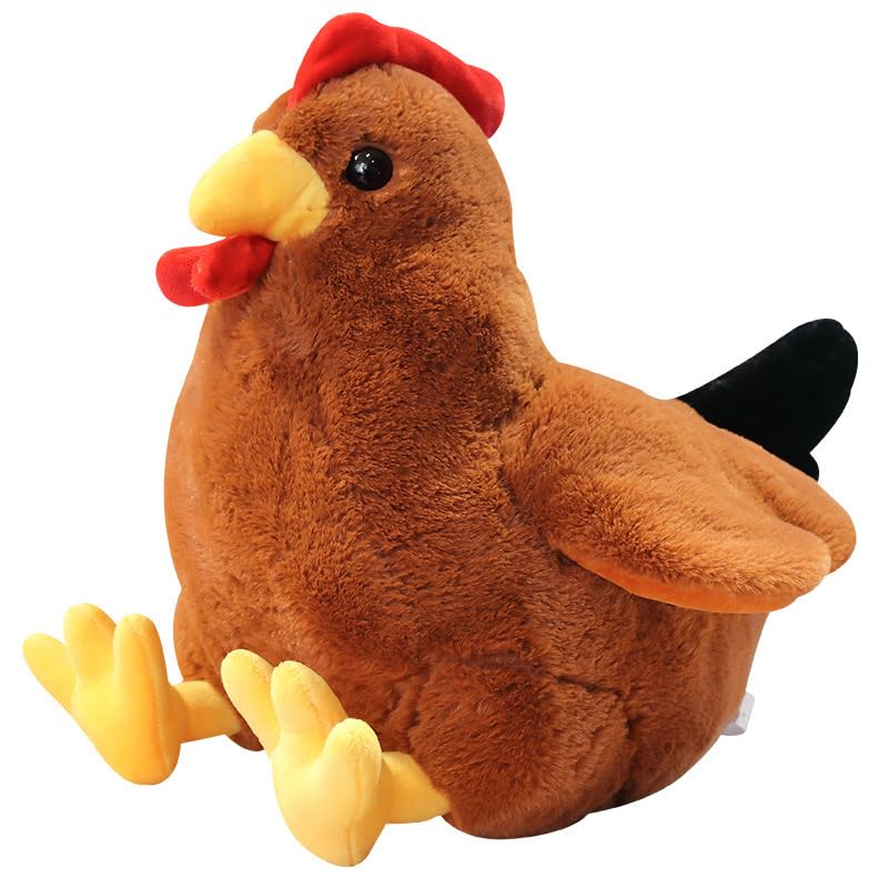Ryttir chicken plush 17.7-inch with ultra-soft cuddle texture for naps and decor