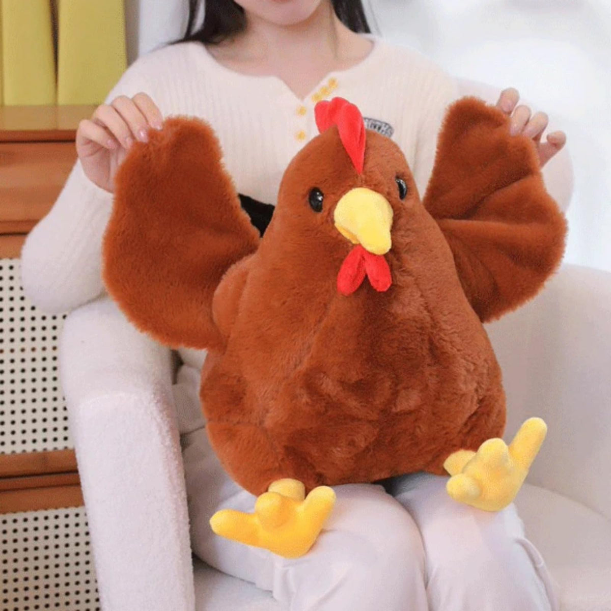Ryttir chicken plush with lifelike design enhancing room charm