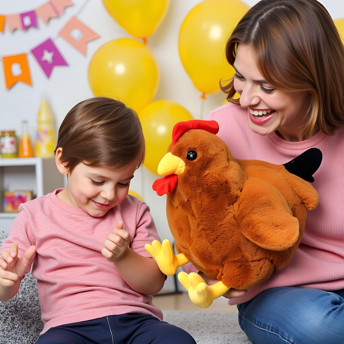 Ryttir plush chicken highlighting sensory comfort and soft fabric