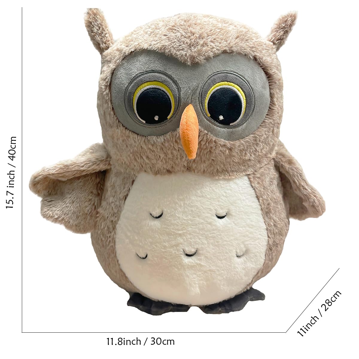 Ryttir desk-friendly owl plush serving as a charming office companion.