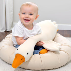 Ryttir Giant Goose Plush beak detail highlighting whimsical design.