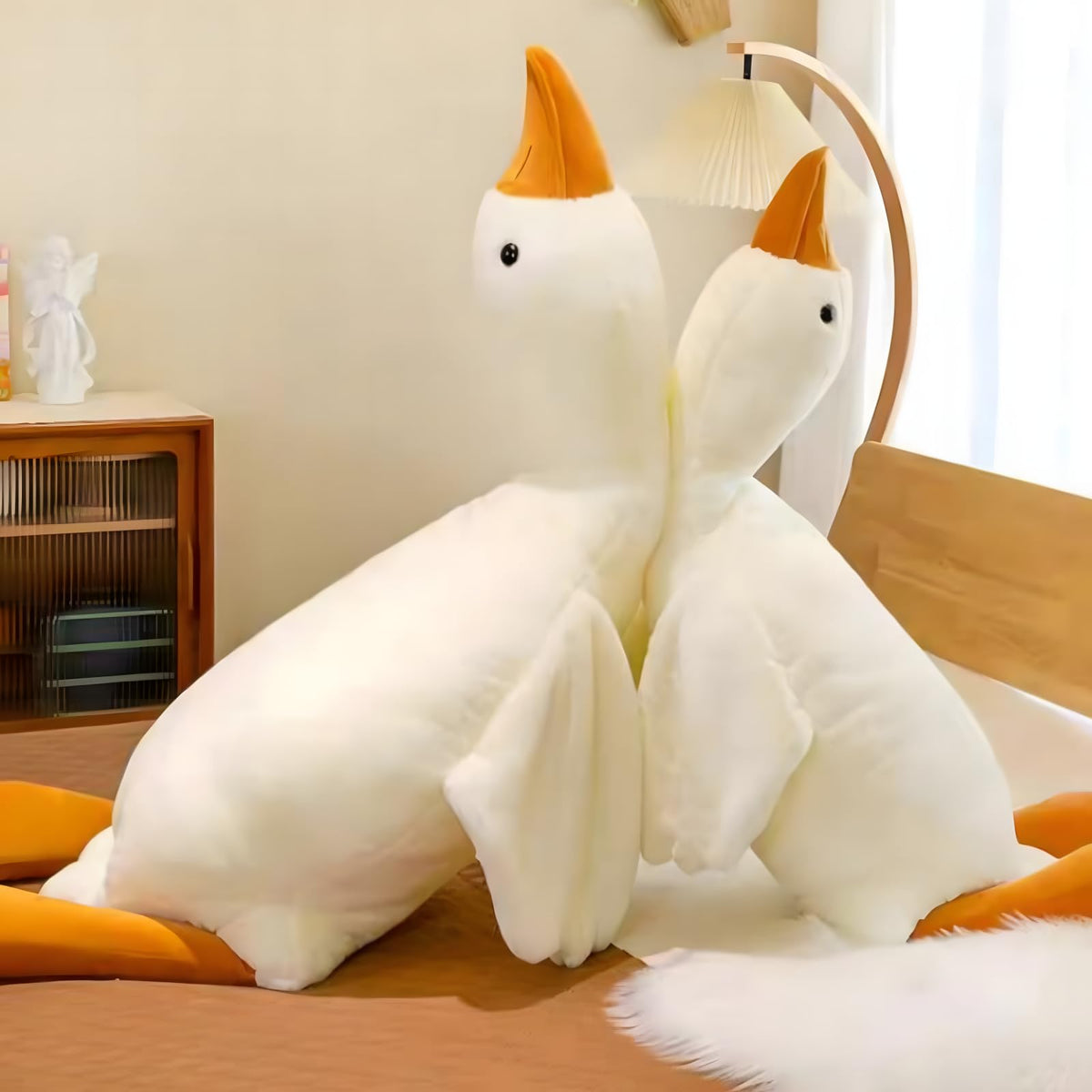 Ryttir giant goose plush in a nursery setting adds safe, friendly decor.