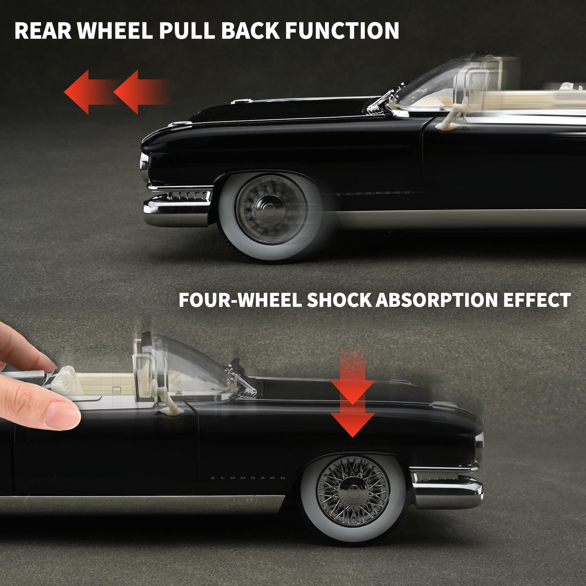 RZAPE Eldorado 1:24 diecast interior in black with cockpit details