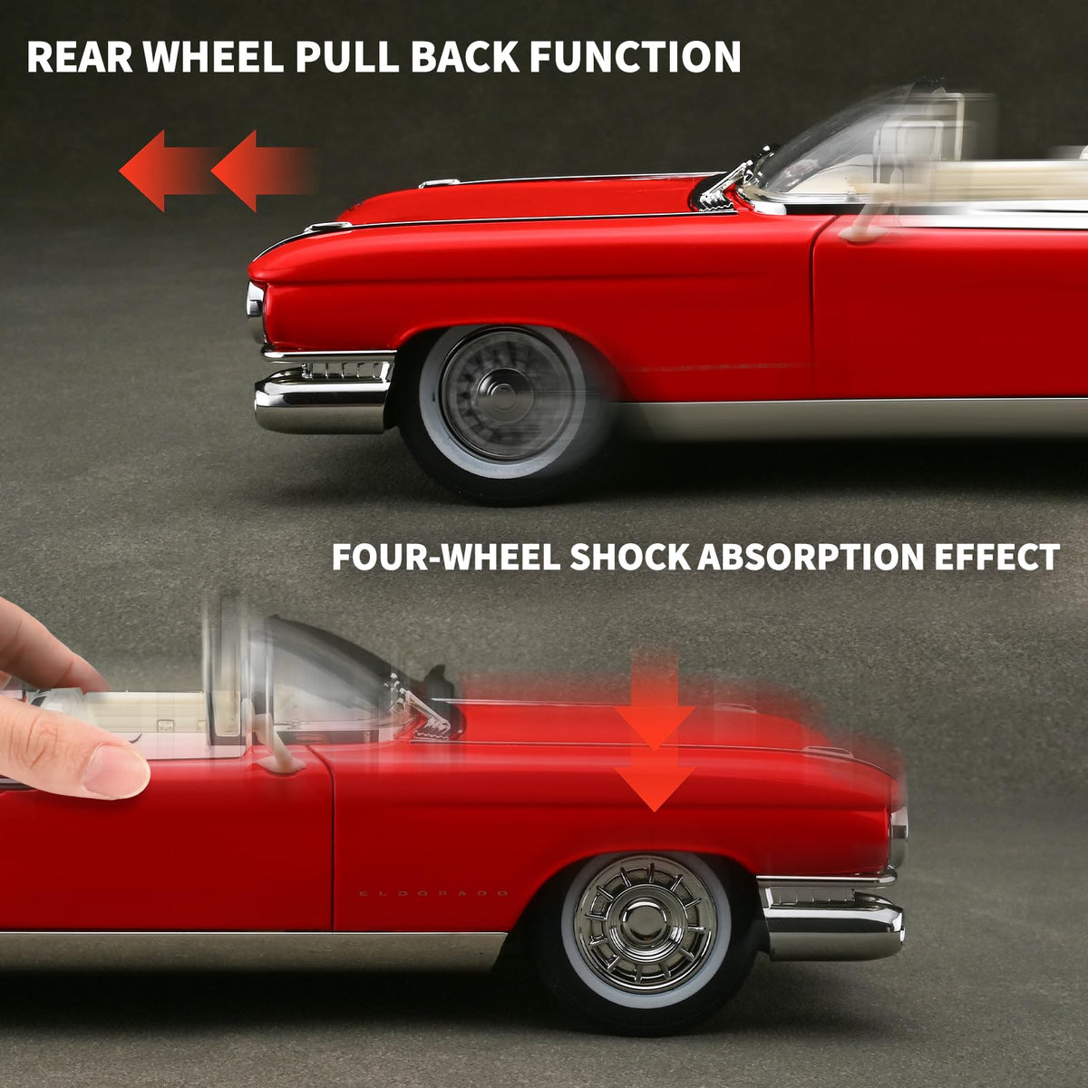 RZAPE Eldorado rear view reveals authentic taillights and bumper details