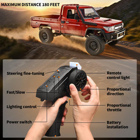 RZAPE RC Rock Crawler in action demonstrates smooth throttle on uneven terrain