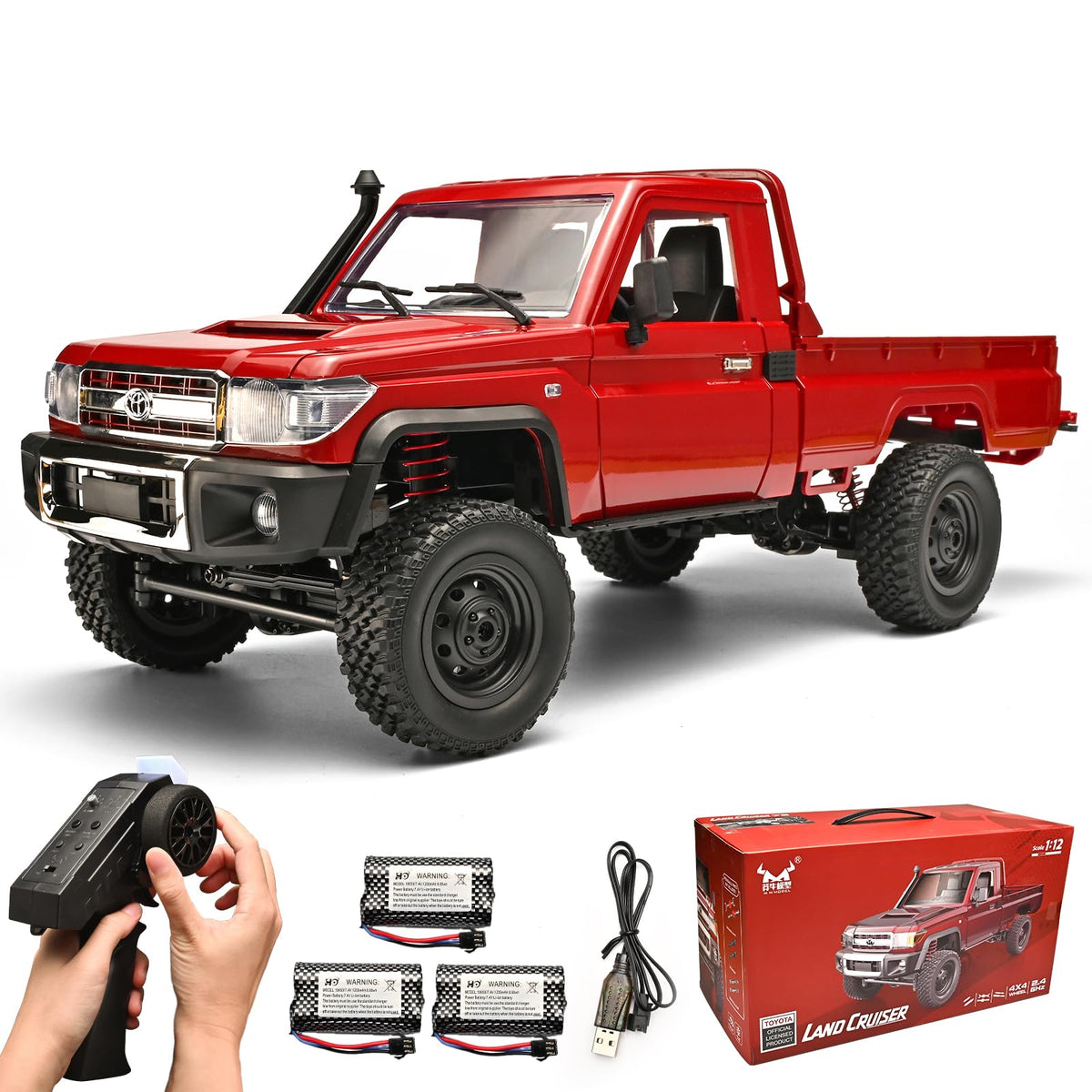 RZAPE RC Rock Crawler front view highlights rugged chassis for off-road exploration