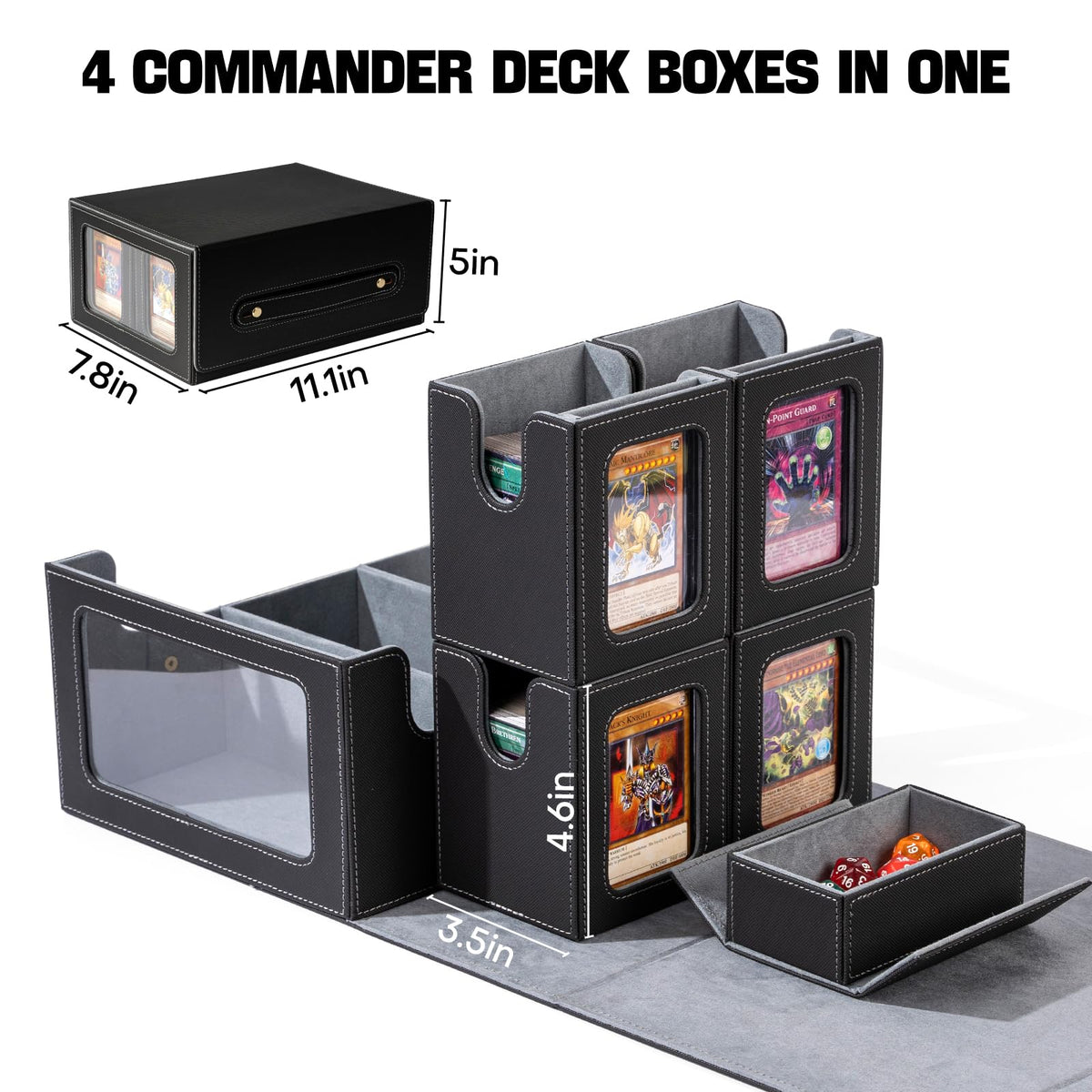 RZDWCTJ card storage box side view with compact footprint.