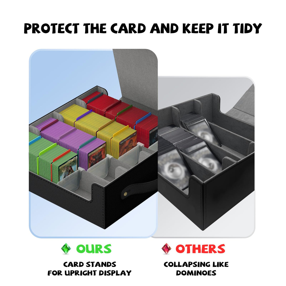 RZDWCTJ card storage organizer emphasizing dense collection protection