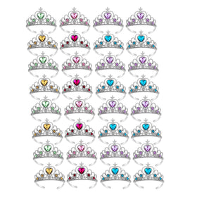 S&E Teacher's Edition tiaras 32pc pack glittery crowns for pretend play.