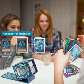Sabermaster Magnetic closure Leather Deck Box keeps cards secure during transport.