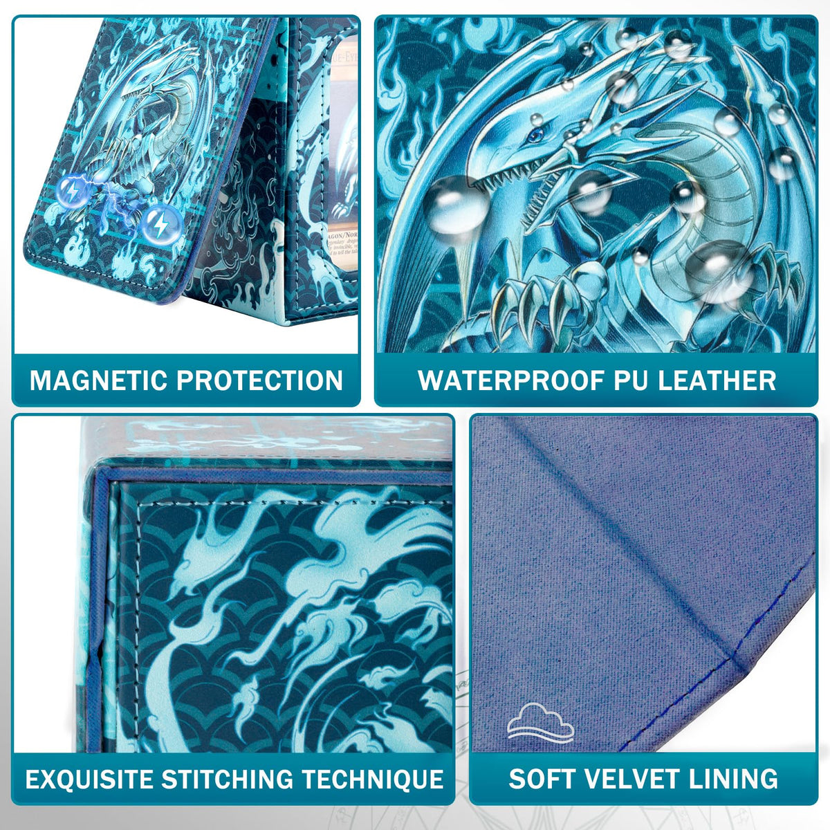 Sabermaster Velvet-lined Deck Box protects cards from scratches and bends.