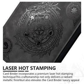 Sabermaster crystal-clear side-loading pockets protect cards from dust and scratches.