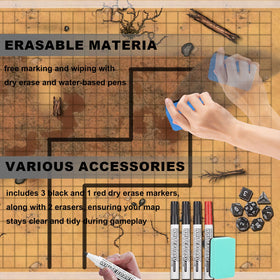 Sabermaster DND Map 13x17 double-sided tiles for flexible layouts