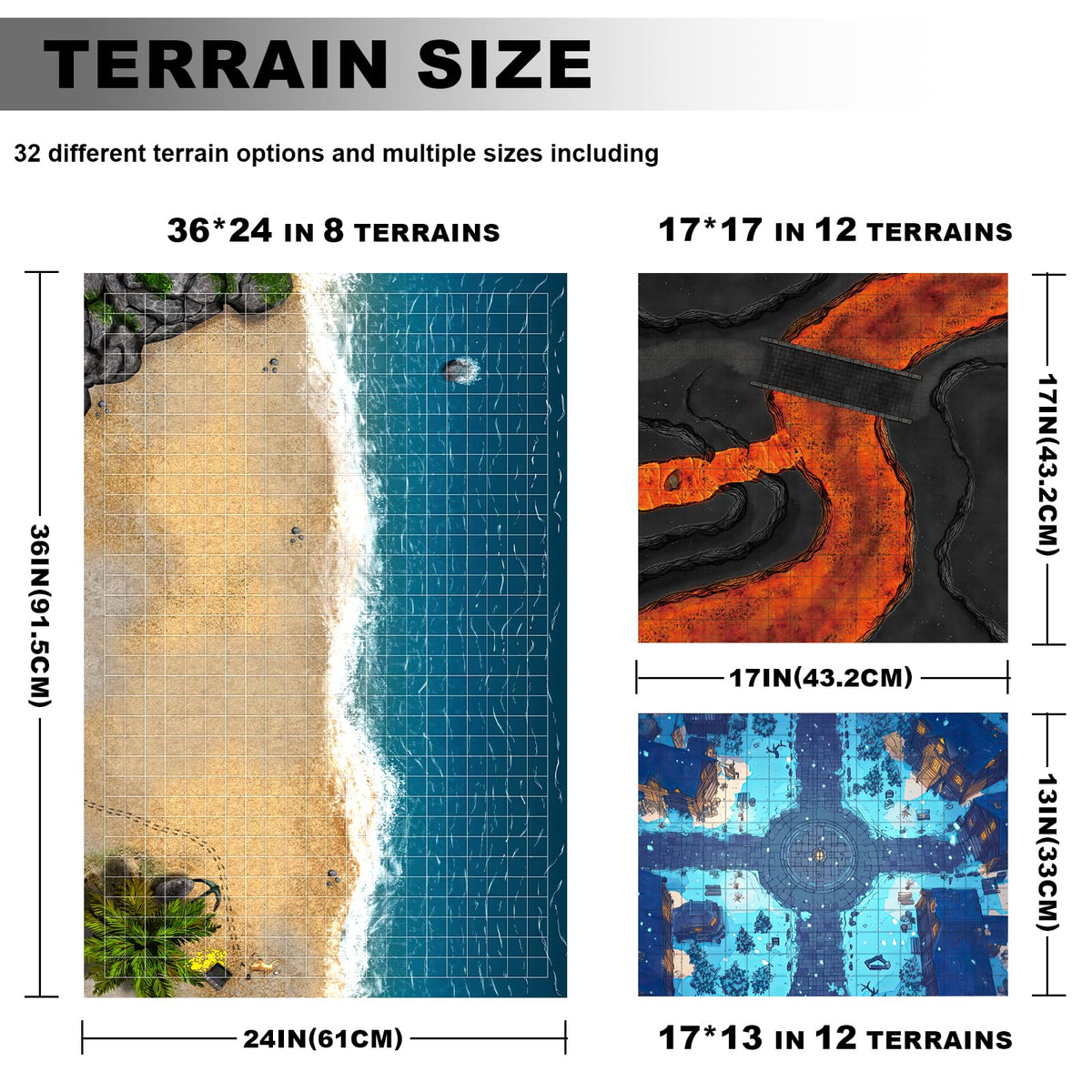 Sabermaster DND Map 24x36 tile panels double-sided versatility