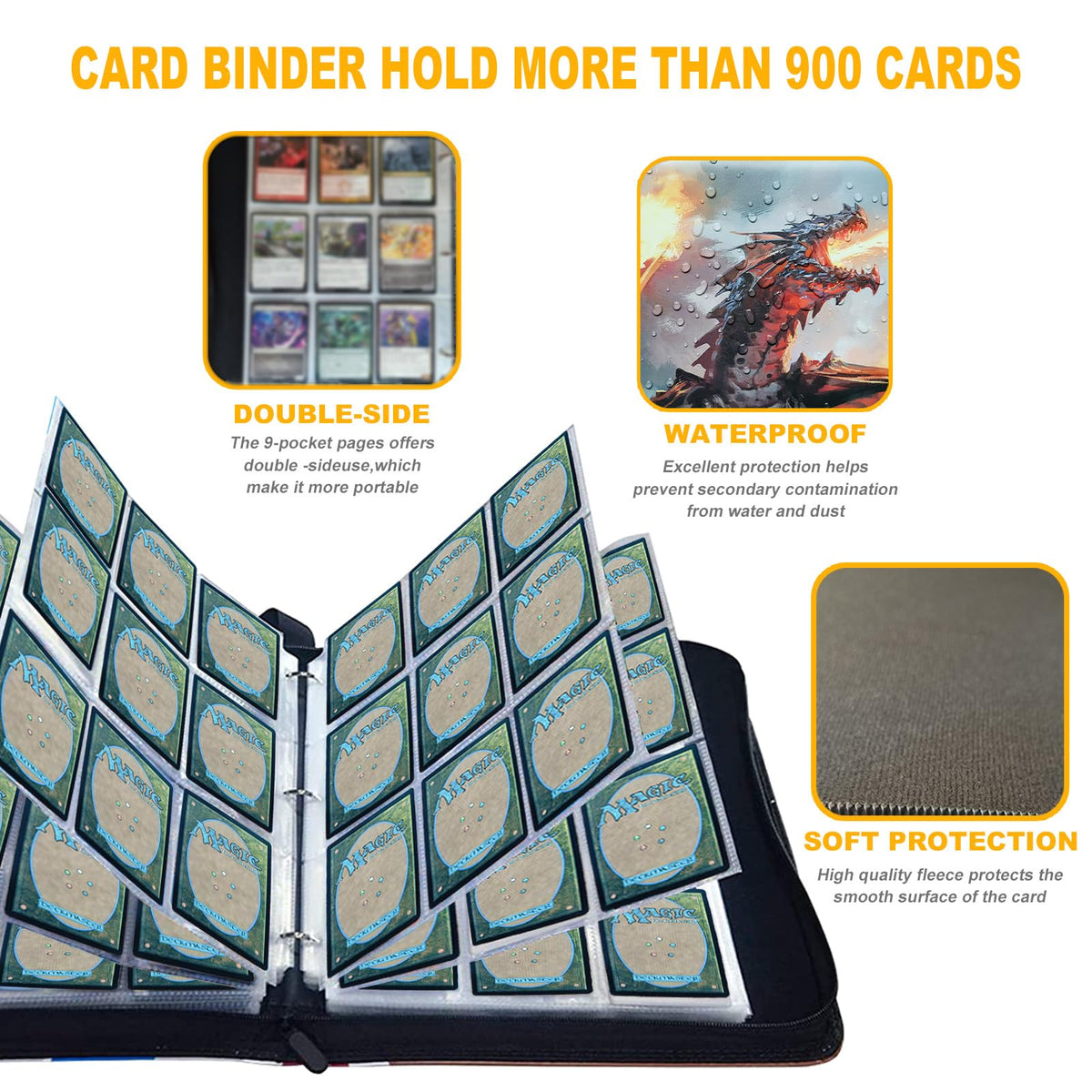 sabermaster MTG Element Binder with wrist strap for easy travel