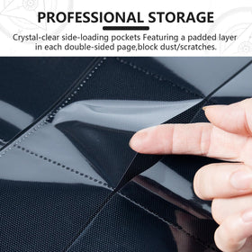 Sabermaster padded double-sided pages add protection for prized cards.