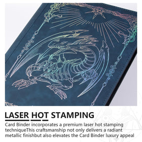 Sabermaster crystal-clear pockets with padding protect cards from dust and scratches.