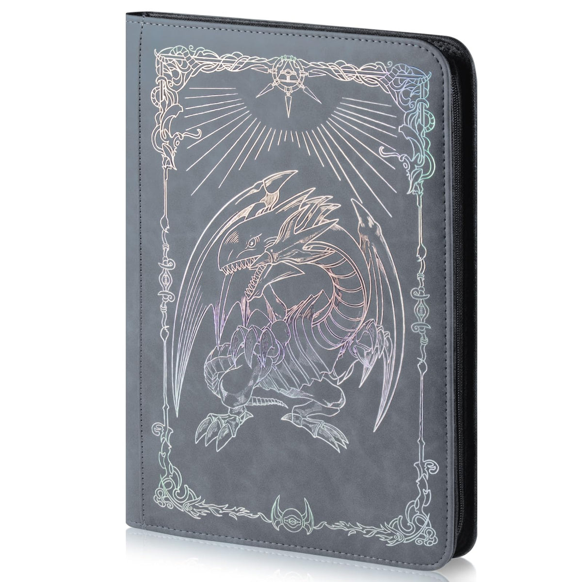 Sabermaster binder with laser foil cover showcasing premium display for cards