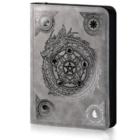Sabermaster trading card binder with laser foil cover displays a dazzling visual for collection display