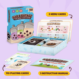 Sabobatage menu reference cards help learning and setup.