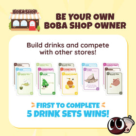 Sabobatage toppings cards showcase playful combinations for drinks.