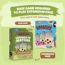 Sabobatage Family game night vibe with tea-inspired theme.