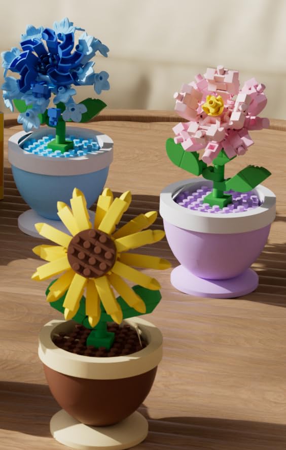 Sacblirr colorful flower pots ensemble brightens desks and shelves as cheerful decor.