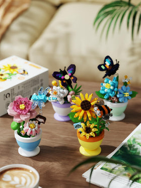 Sacblirr mini flower bonsai building blocks foster creativity and concentration