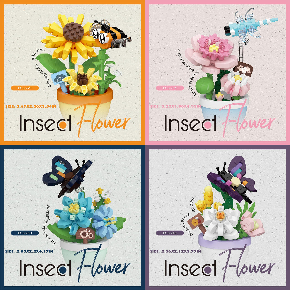 Sacblirr mini flower bonsai with butterflies sparks colorful display and imagination