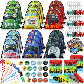 Sadnyy gaming favors drawstring bags with controllers, ideal for convenient party gift storage.