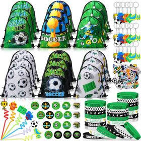 Sadnyy soccer drawstring bags for colorful party favors and easy storage.